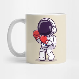 Cute Astronaut Boxing Cartoon Mug